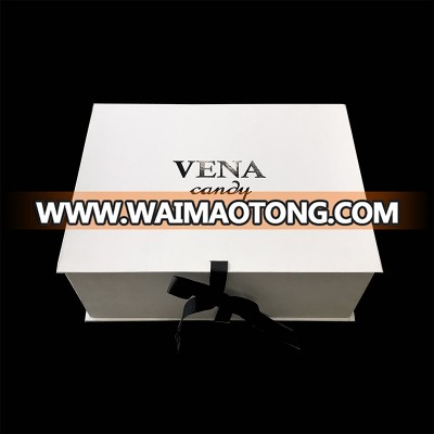 Custom gift boxes with logo, magnetic lid storage box with stain black