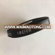 custom size black ribbon with white custom logo